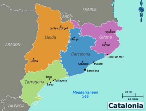 Mapa de Cataluña