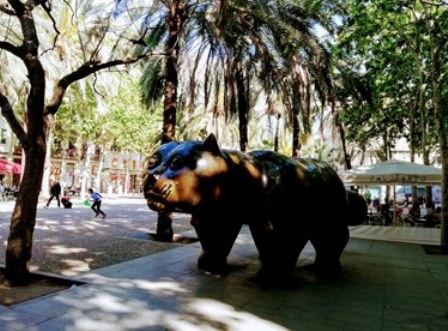 El Gato de Botero en el Raval de Barcelona