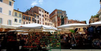 Piazza de Campo di Fiori en Roma