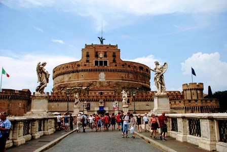 Castillo de Sant´Angelo visto desde el Puente de Sant´Angelo