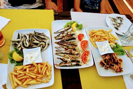 Banquete de pescaditos en Primosten (Croacia)